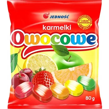Cukrovinka Jedność ovocné Bonbóny Jedność ovocné Karamelky 80 g