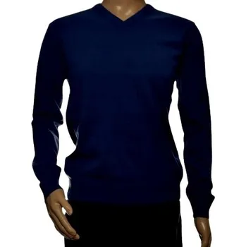 Pánský svetr Pánský svetr do V z merino vlny a kašmíru, kašmírový M námořnická modrá 203