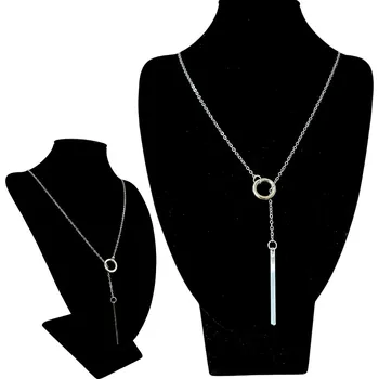 Náhrdelník Dlouhý stříbrný náhrdelník Celebritka s přívěskem Kolo - Elegantní