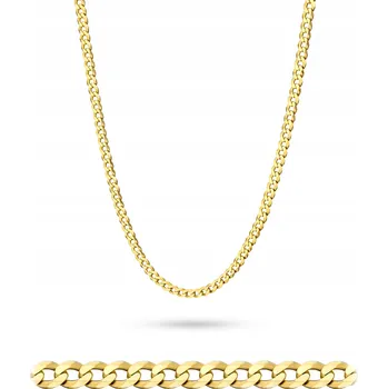 Řetízek POZLACENÝ STŘÍBRNÝ PÁNSKÝ ŘETÍZEK ryzost 925 Klasický Pancr 60 cm