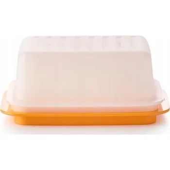 Máslenka Máslenka Tupperware plast bílo-žlutá 7,5x9,5x17,5 cm