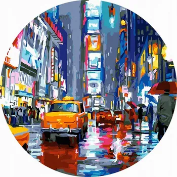 Obraz Malování podle čísel na KULATÉM rámu iPicasso 40x40 cm