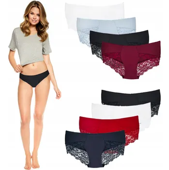 Dámské oblečení Neti Pohodlné a jemné Kalhotky - Dámské krajkové kalhotky 8 Ks XL