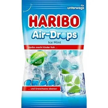 Bonbon Haribo želé bonbony Bonbóny 100g DE ledová máta mentolová Air-Drops
