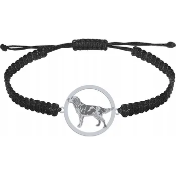 Náramek Stříbrný náramek z Polska lovecký španěl 925, Makramé GRAVÍROVÁNÍ DÁREK