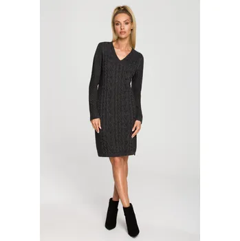 Dámské šaty Ležérní pletené midi šaty MOE velikosti L/XL