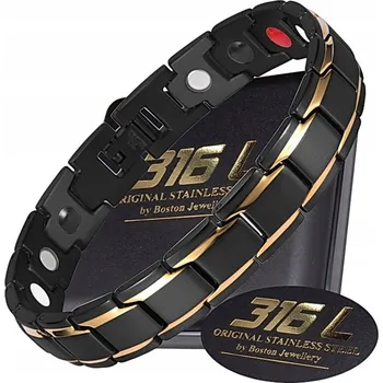 Náramek ČERNÝ ZDRAVOTNÍ PÁNSKÝ NÁRAMEK MAGNETICKÁ SÍLA