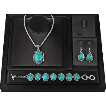Náramek Sada Náušnice Náhrdelník Náramek Tyrkys