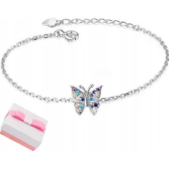 Náramek STŘÍBRNÝ NÁRAMEK 925 MOTÝL PRO DÍVKU