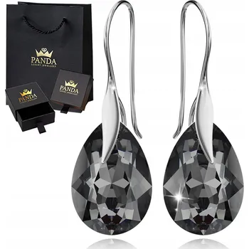 Náušnice Stříbrné Náušnice Kapky Krystaly Dárek Pro Dívku Ženu 925