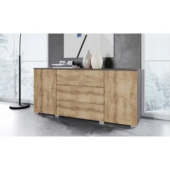 Komoda Komoda Bratex 150 x 39 x 68 cm antracit, kaštan mat