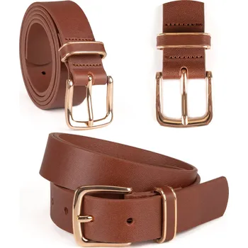 Opasek Vivisence P0001 hnědý klasický 100 cm dámský ke kalhotám kožený PÁSEK