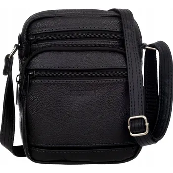 Kabelka Kaletnik kabelka z pravé lícové kůže černá