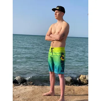 Pánské plavky Boardshorts BejkRoll - zeleno/žluté 32