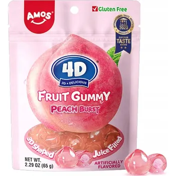 Bonbon Amos 4D Ovocné Želé Broskev