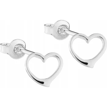 Náušnice Stříbrné Náušnice Malá Srdíčka Srdíčka Puzetky Šroubovací Srdce Stříbro 925