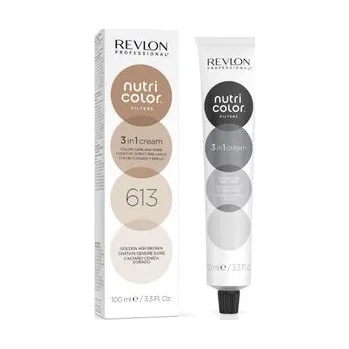 Barva na vlasy Revlon Professional Nutri Color Filters barvicí koktejl 3 v 1 100 ml, 613 Golden Ash Brown