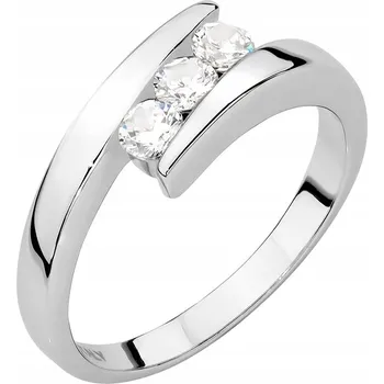 Prsten Stříbrný Prstýnek 925 s zirkony VEL. 14