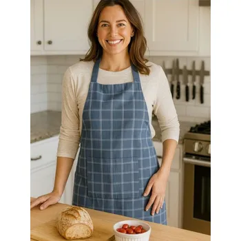 Kuchyňská zástěra Sinsay - Kuchyňská zástěra s kapsou - námořnická modrá - 443GW-59X - 443GW-59X-ONE