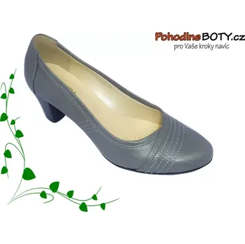Dámská zdravotní obuv Dámské kožené lodičky Aldex 210/050 šedé