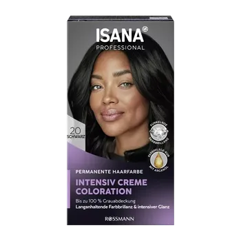 Barva na vlasy ISANA Professional Barva na vlasy Intensive Creme Coloration 20 černá