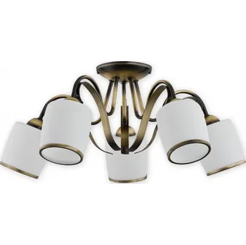 Svítidlo Lemir Závěsné svítidlo na tyči O2275 W5 PAT Laura lustr 5 ramenný, patina