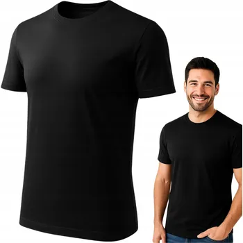 Pánské tričko BAVLNA 100% Tričko s krátkým rukávem ČERNÉ