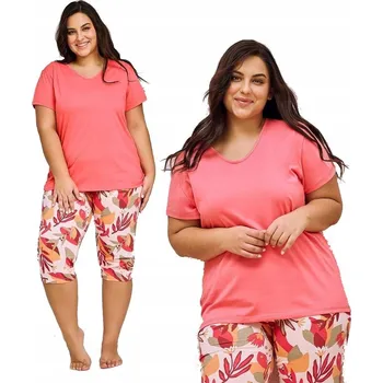 Podprsenka Taro dámské pyžamo bavlna oranžové velikost 6XL