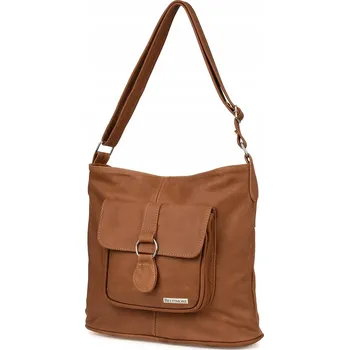 Kabelka Beltimore kabelka z pravé kůže hnědá