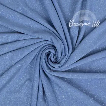 Plesový úplet se třpytkami Měsíční modrá, nová kolekce (E) (Příjemný třpytivý úplet)