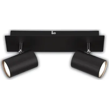 BRILONER Isil A LED stropní bodové svítidlo, třída A, 2-ramenné, 50.000h, nastavitelné, černá 2840025