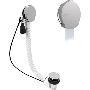 Obklad Vanová souprava s napouštěním, bovden, délka 600mm, zátka 72mm, chrom