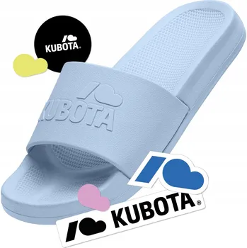 Dámské pantofle Dámské gumové NAZOUVÁKY 41 KUBOTA s jednoduchými modrými SAMOLEPKY do bazénu 41