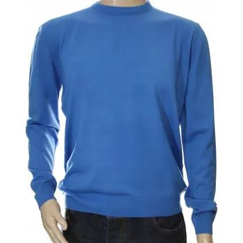 Pánský svetr Pánský svetr z kašmíru a merino vlny XXL 2XL kašmírový ultramaryna 104