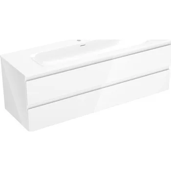 Koupelnový nábytek Koupelnová skříňka Mexen Orio 140 cm s umyvadlem Vela, 2 zásuvky, lesklá bílá - 91A10-14047-2-BFF00-W23M00