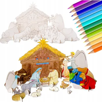 Vánoce Vánoční Betlém K Vybarvení – Velký Bílý Betlém