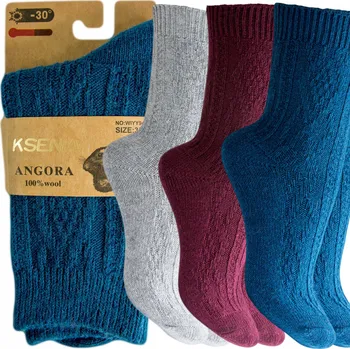 Dámské ponožky Dámské Ponožky ponožky vlněné, angorské, teplé, netlačící, velikost 35-38