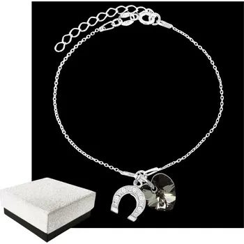 Náramek Stříbrný náramek pro dívku Podkova Srdce