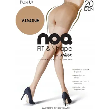 Dámské punčochy Hladké Punčocháče Knittex PUSH UP 20 DEN béžové Nero, velikost 2