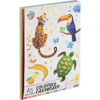 Barevný karton Moxy A5, 40 listů, 200 g/m²
