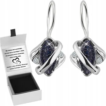 Náušnice STŘÍBRNÉ NÁUŠNICE NOC KAIRU RHODIOVANÉ VISACÍ STŘÍBRO 925 PRO ŽENU GRAVÍROVÁNÍ