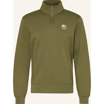 Pánské oblečení Lacoste Pánský Mikinový Troyer, olivová, XXL