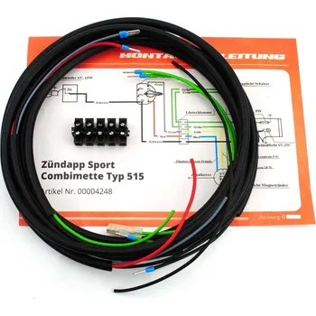 Elektroinstalace pro motocykl Kabelový svazek Goebel Zündapp Sport Combinette Typ 515 pro Zündapp, Combinette, 515, 510, Moped Mokick MG00004248