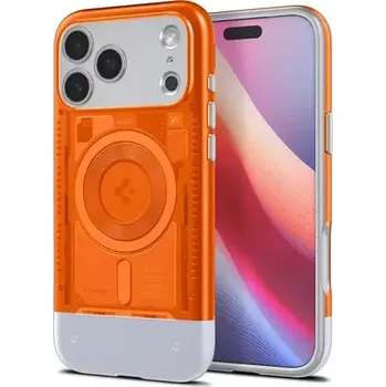 Pouzdro na mobilní telefon Spigen Classic C1 MagSafe zadní kryt pro Apple iPhone 17 Pro oranžová (ACS10360)