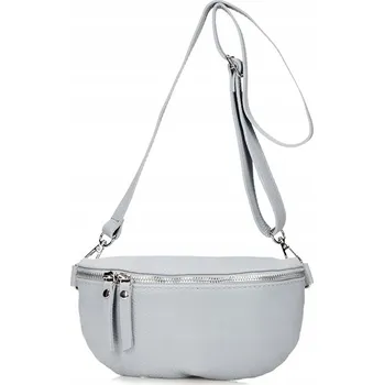 Kabelka Toscanio Ledvinka Dámská Kabelka z Pravé Kůže Pásek Modrá F26