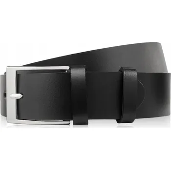 Opasek PÁNSKÝ ČERNÝ KOŽENÝ PÁSEK , ŠIROKÝ 100 CM, SE STŘÍBRNOU PŘEZKOU PAOLO PERUZZI