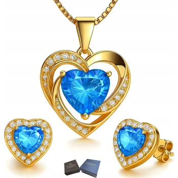 Náhrdelník Náhrdelník a Náušnice Pozlacené Stříbro 925 Sada šperků pro ženy