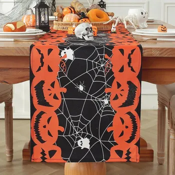 Party dekorace Běžec na stůl podzimní dekorace na Halloween s dýní 30 x 180 cm
