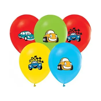 Balónek Latexové balonky barevné - autíčka 30 cm - 5 ks