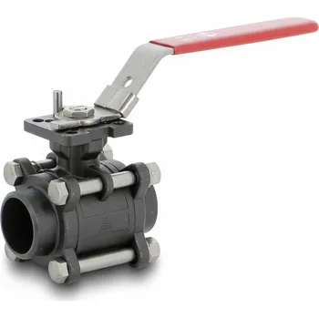 Instalatérský materiál 738 Kulový kohout 3-dílný, přivařovací Dimenze (DN): DN 100